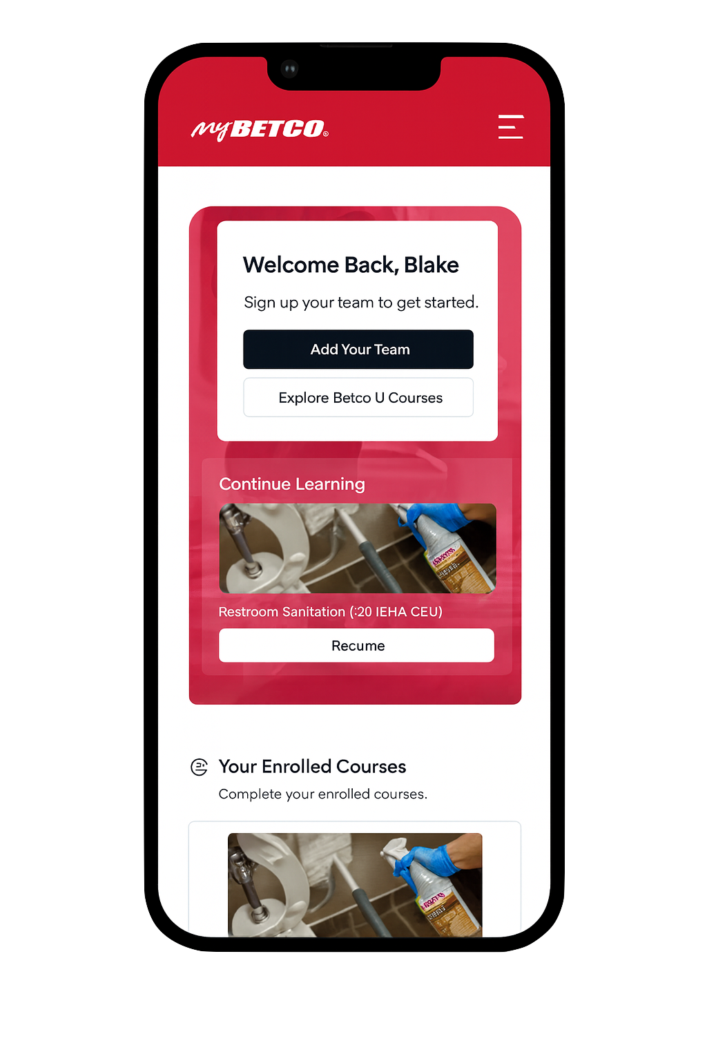 MyBetco mobile app on phone